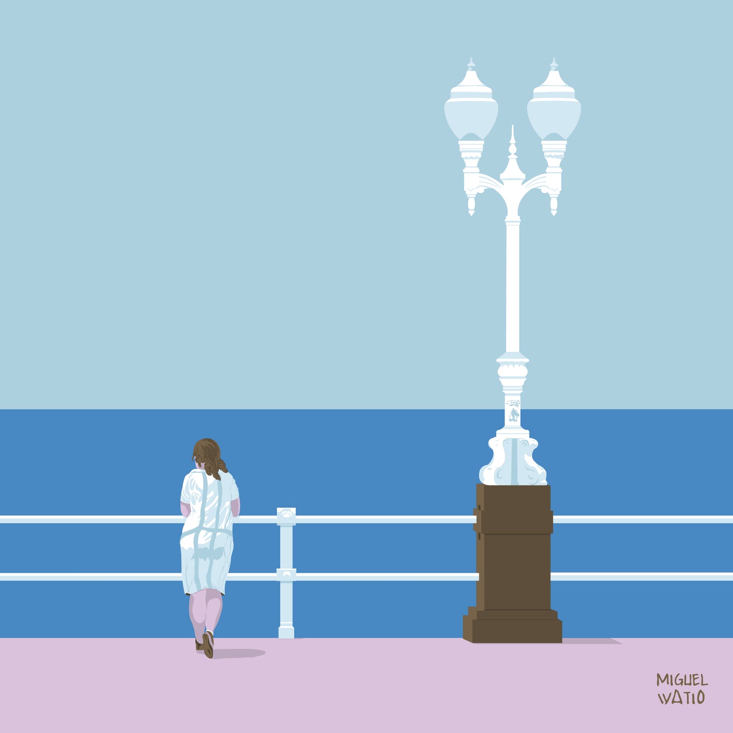 Muchacha frente al mar